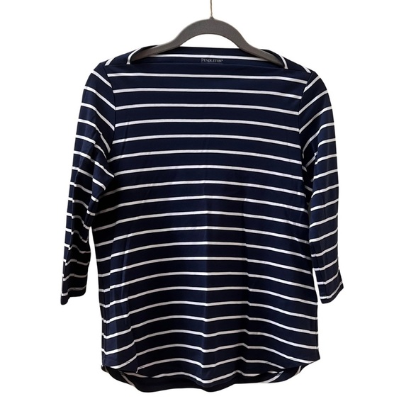 Pendleton Tops - Pendleton Marseille Stripe Women's three quarter shirt, envelope neck, size M